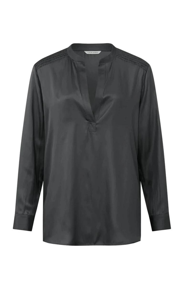 polyester v neck