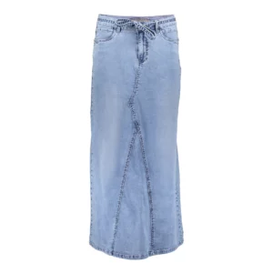 geisha jeansskirt long jog 46006 10 830 bleached den blauw