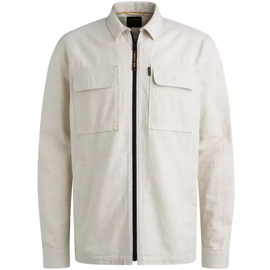 PME LEGEND-Long Sleeve Shirt 2 tone Slub-PSI2502228-7013 Bone white-BEIGE
