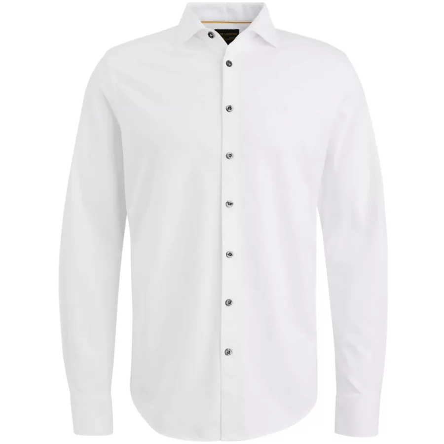 PME LEGEND-Long Sleeve Shirt Satin Jersey-PSI2411234-7003 Bright white-WIT