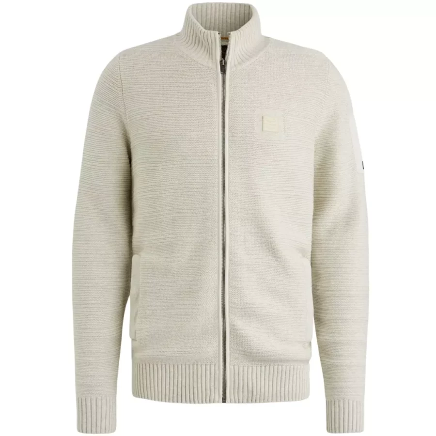 PME LEGEND-Zip jacket cotton structure knit-PKC2411363-910-BEIGE