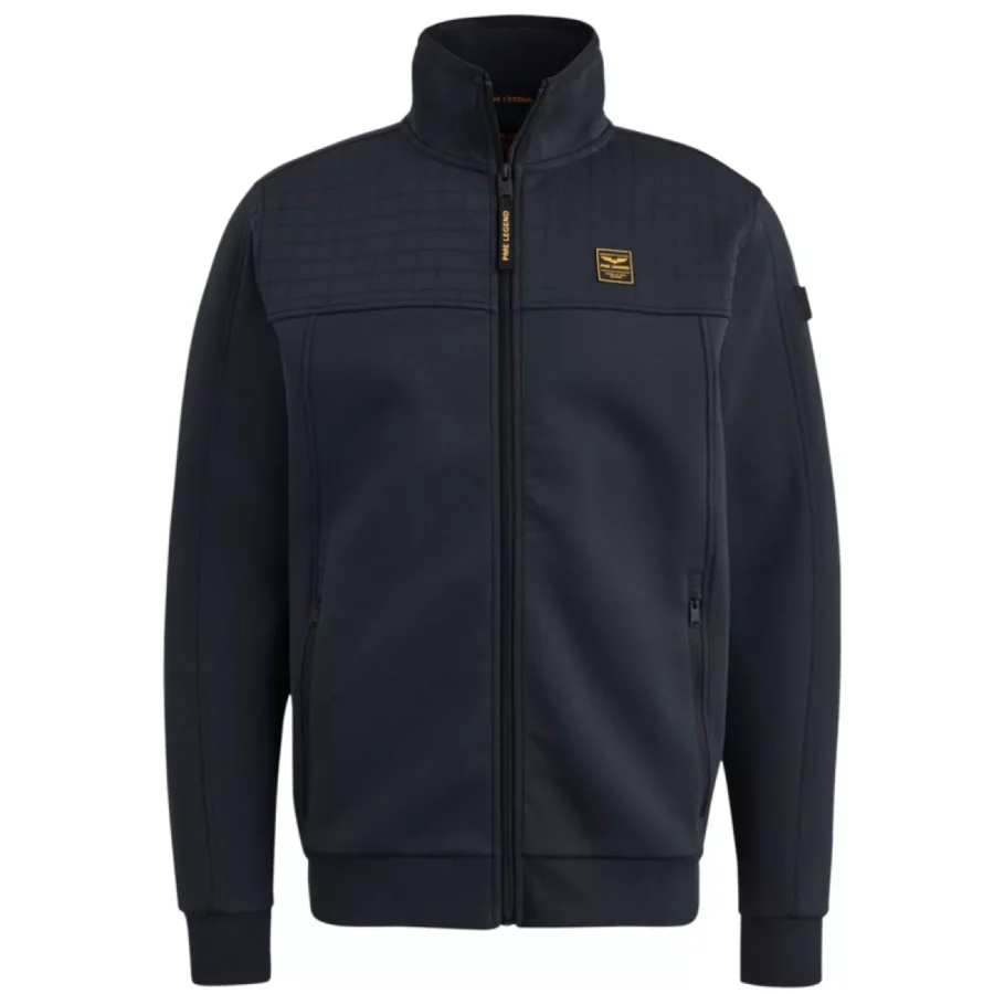 PME LEGEND-Zip jacket spacer look sweat-PSW2502476-5281 Salute-BLUE