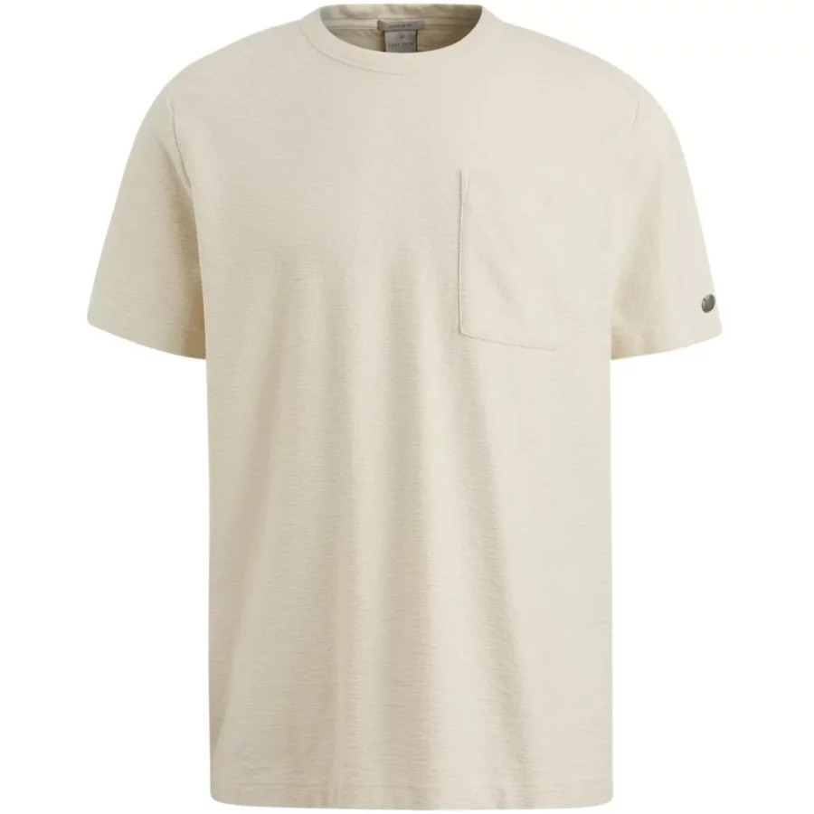 CAST IRON-Short sleeve r-neck regular fit st-CTSS2502556-7165 Almond milk-WIT