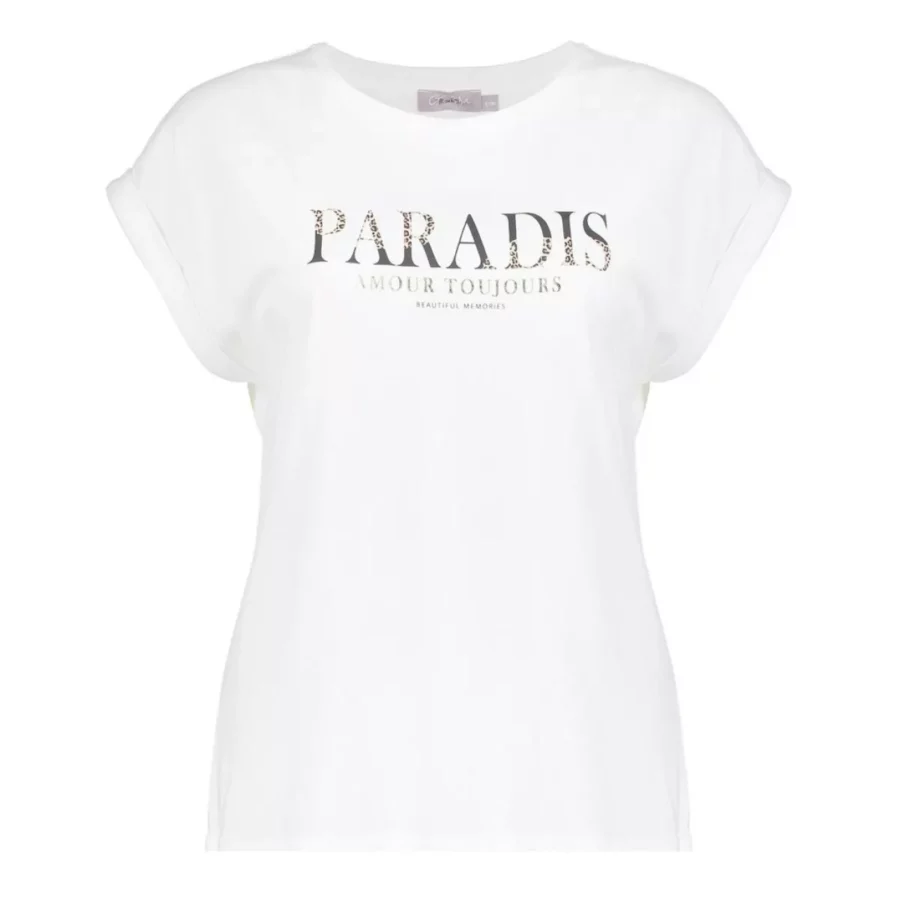 GEISHA-T-shirt paradise-52117-41-10 off-white/black-OFF WHITE