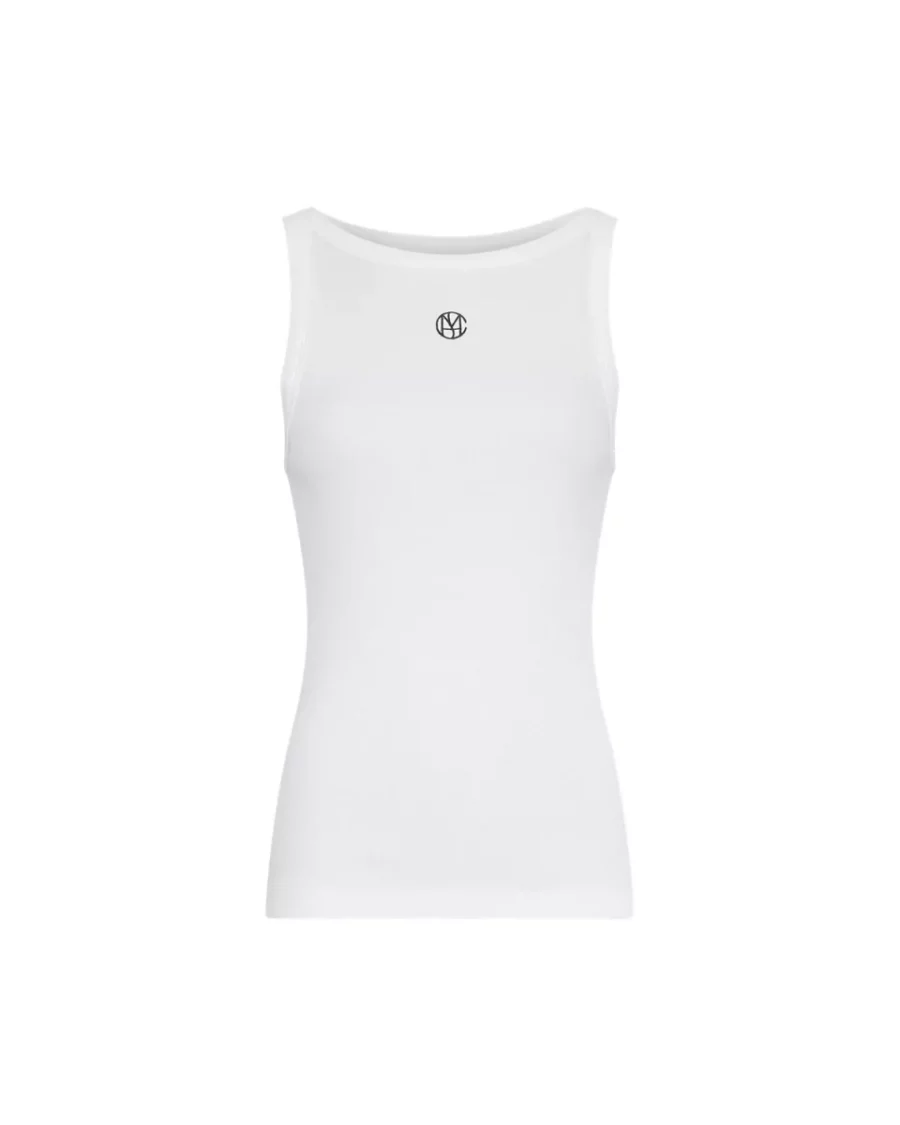 MOSS COPENHAGEN-Gubbe Rasmia Icon SL Top-19159-b white black-WIT