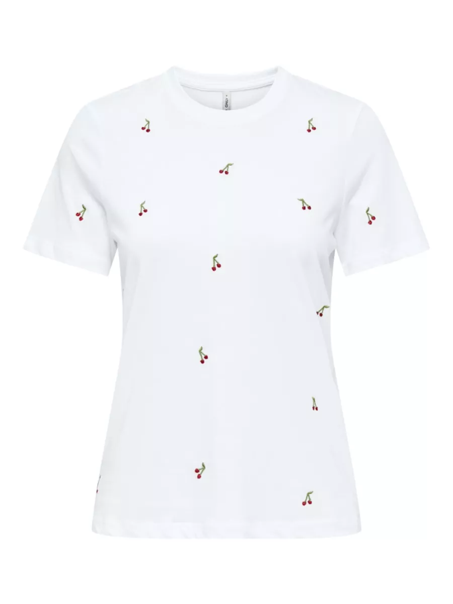 ONLY-ONLKETTY LIFE S/S O-NECK TOP JRS NO-15288473-Cherries-PAARS