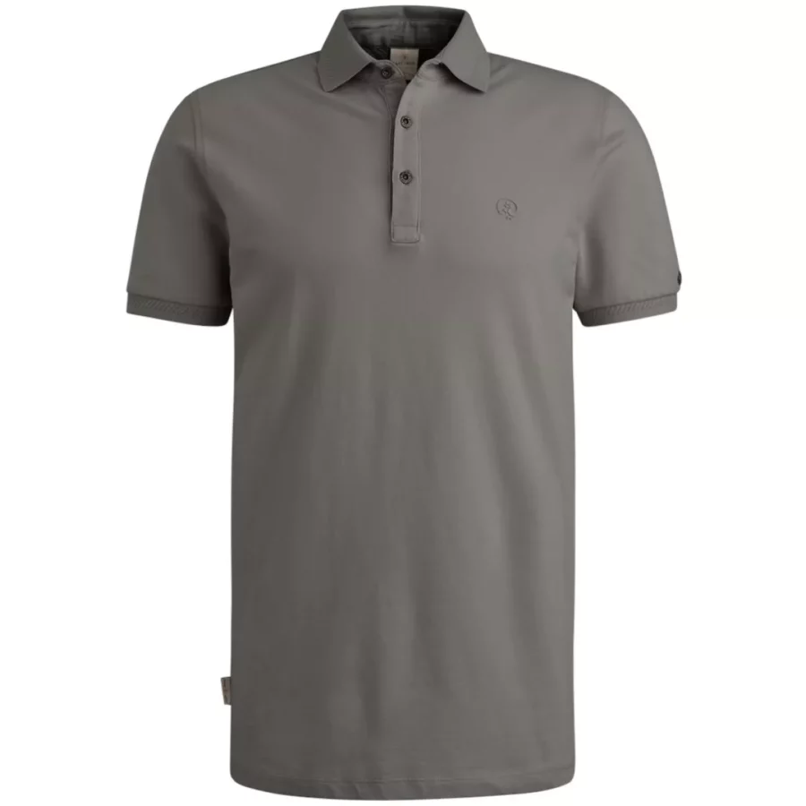 CAST IRON-Short sleeve polo essential fine p-CPSS2504892-9133 Granite gray-GRIJS