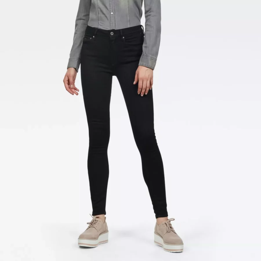 G-STAR-3301 Skinny WMN-D05175-B964-A810 Pitch black-ZWART