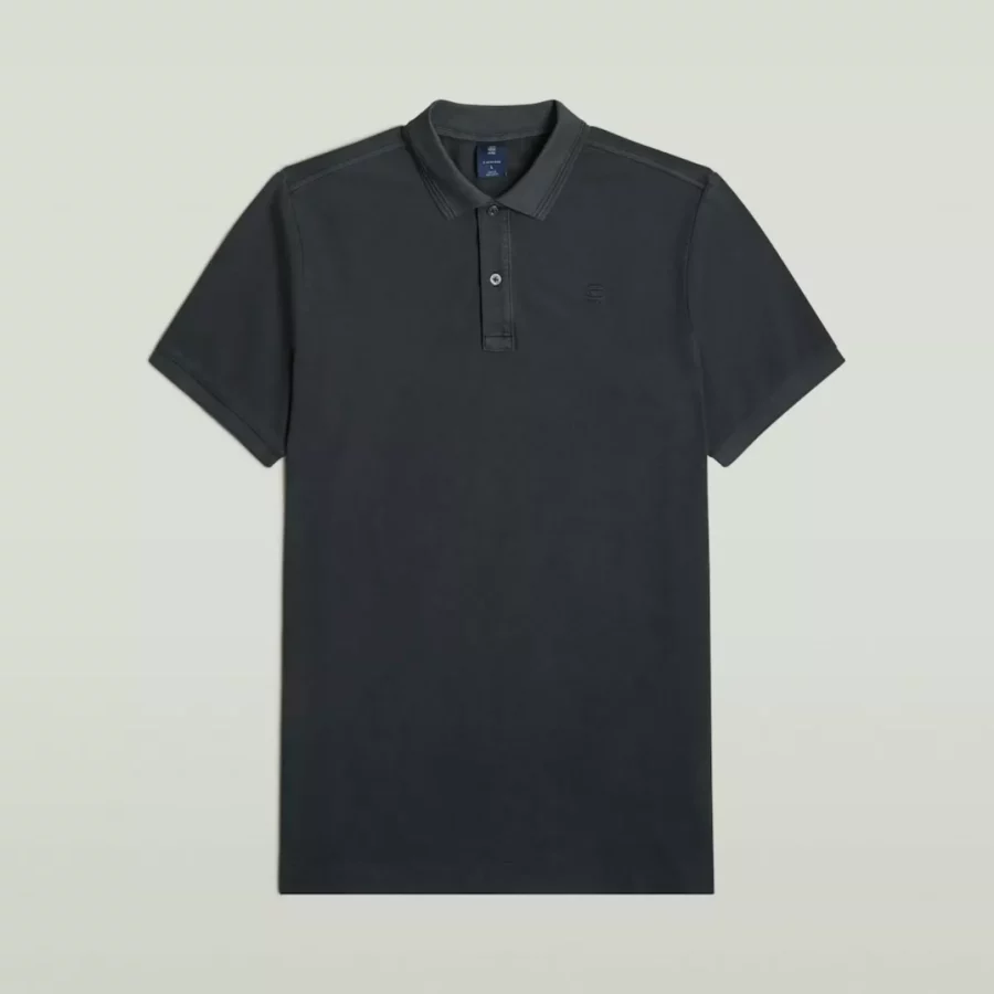G-STAR-Dunda overdyed slim polo-D11595-D756-D418 salute gd-DONKER BLAUW