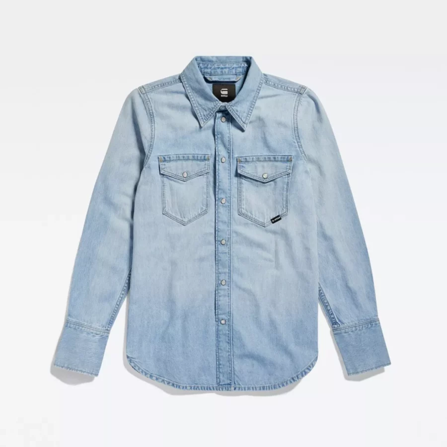 G-STAR-Slim western shirt ls WMN-D24343-D539-G342-BLAUW