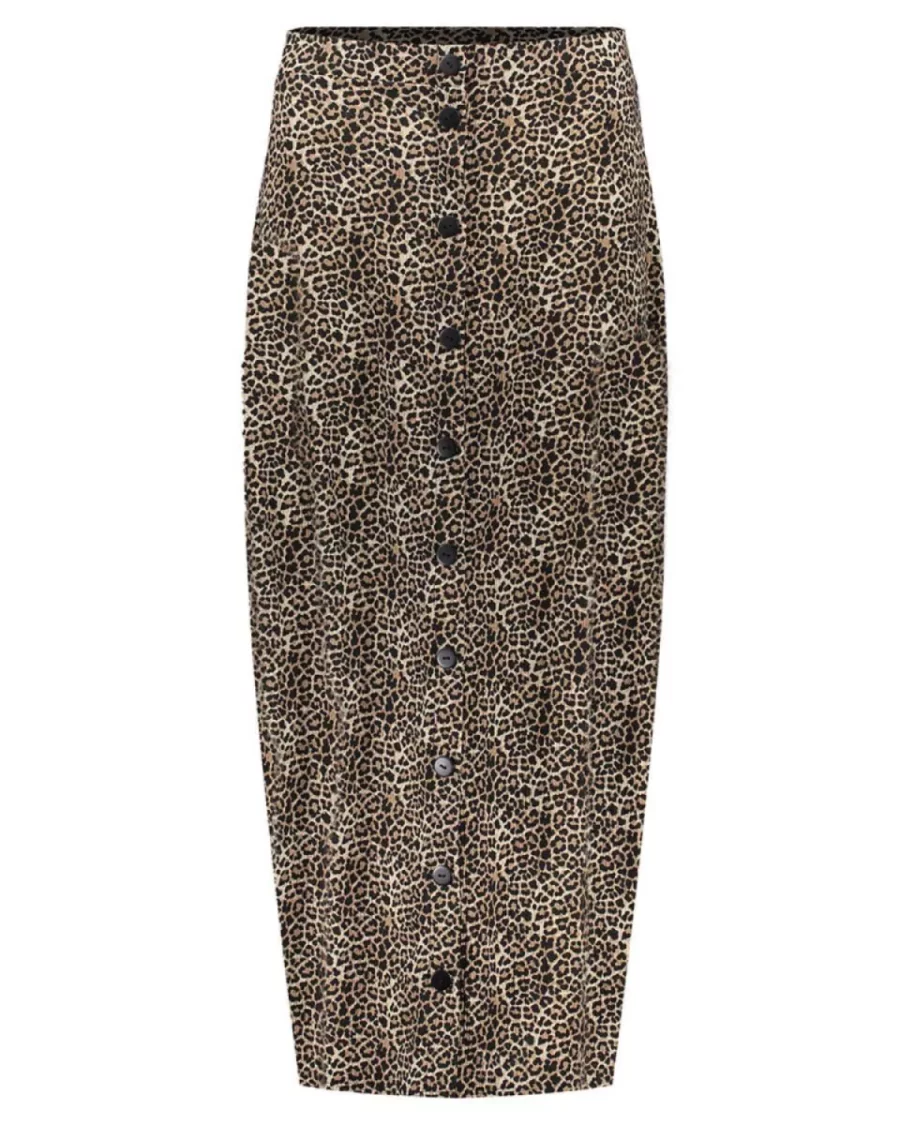 GEISHA-Skirt leopard-56335-41-9 black/sand-BLACK