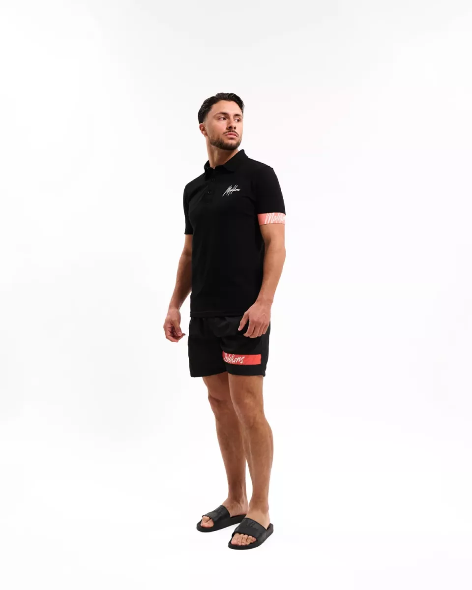 MALELIONS-Malelions men captain t-shirt 2.0-MM1-HS25-01-113 Black coral-ZWART