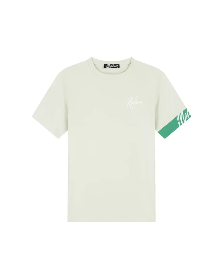 MALELIONS-Malelions men captain t-shirt 2.0-MM1-HS25-01-739 Light sage green-GROEN
