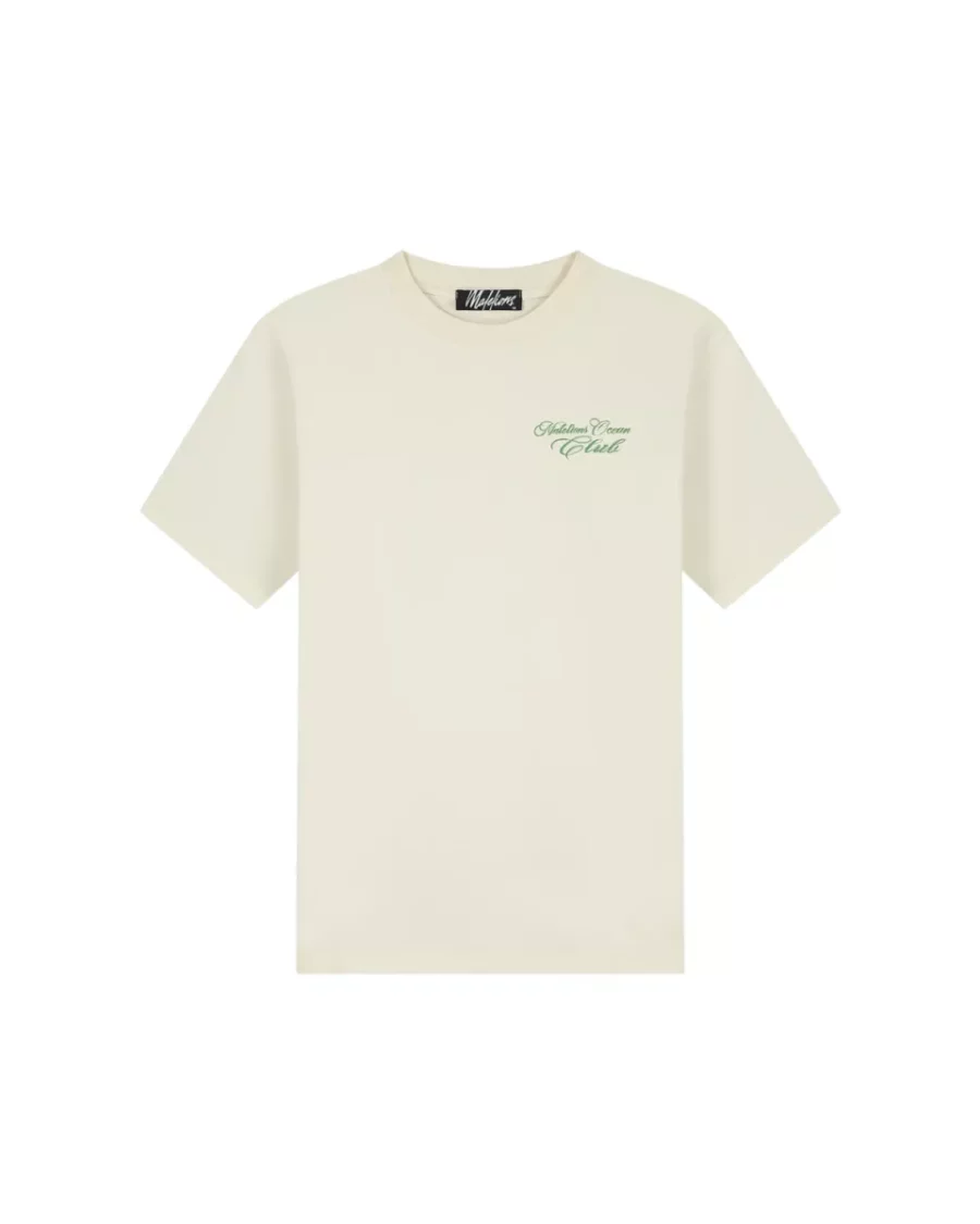 MALELIONS-Malelions men ocean club t-shirt-MM1-HS25-30-333 Off-white-OFF WHITE