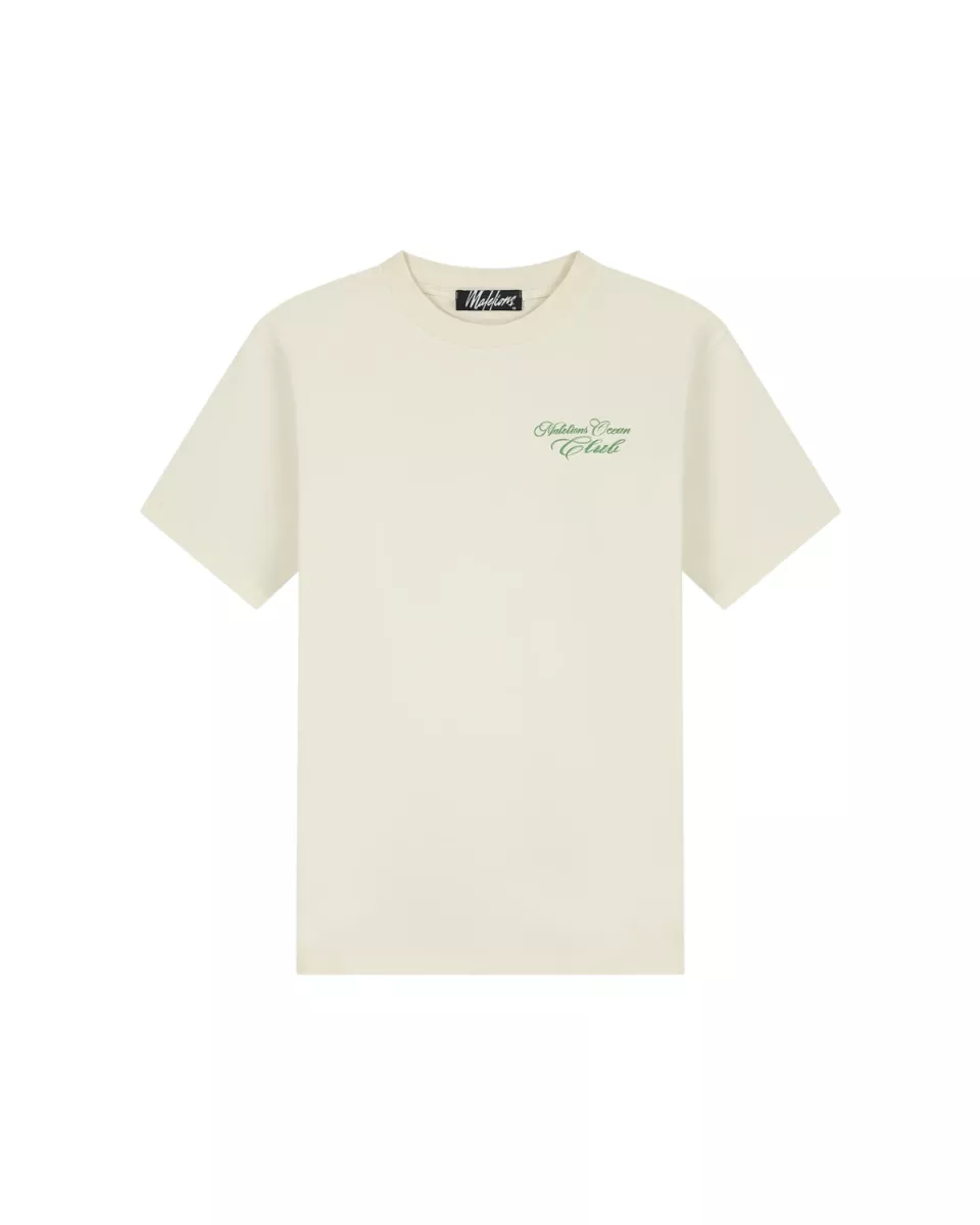 MALELIONS-Malelions men ocean club t-shirt-MM1-HS25-30-333 Off-white-OFF WHITE