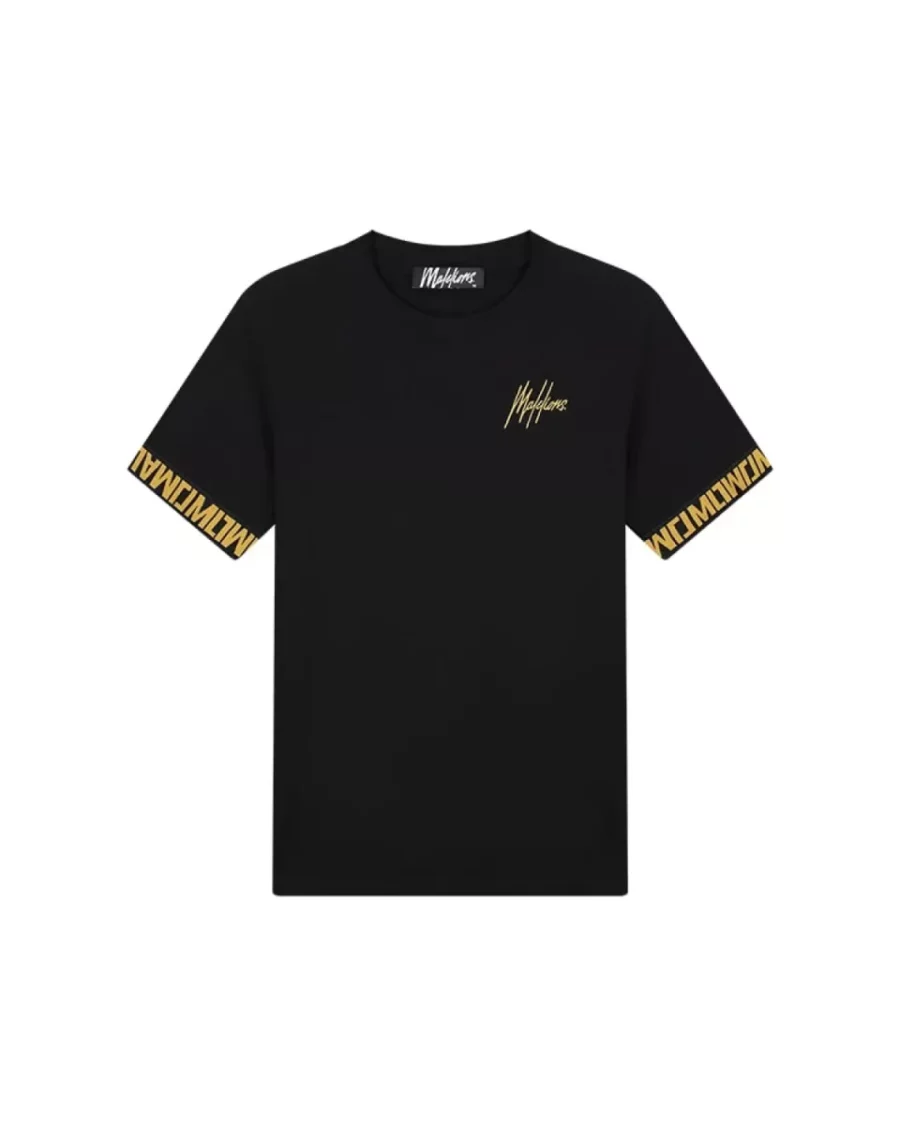 MALELIONS-Malelions men venetian t-shirt-MM1-HS25-09-900 Black-ZWART