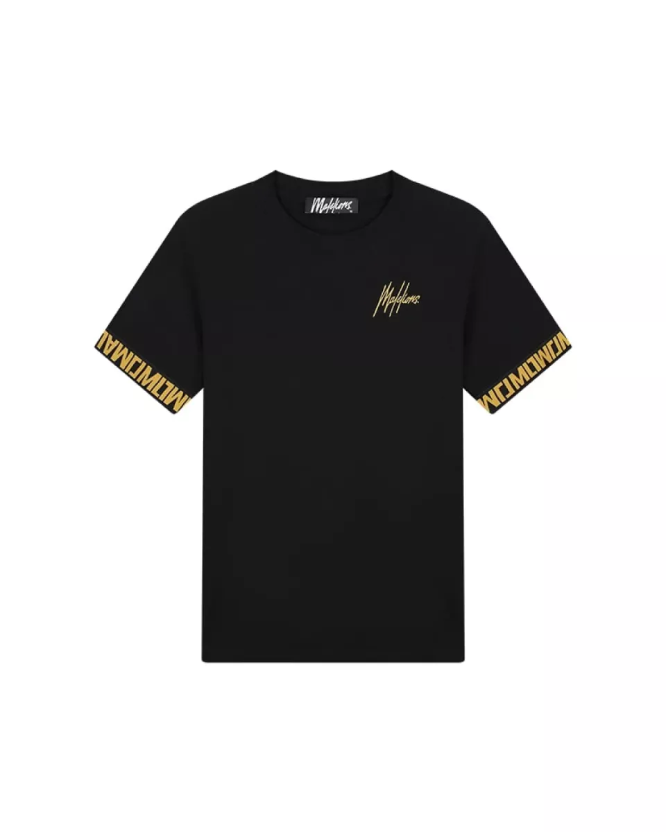 MALELIONS-Malelions men venetian t-shirt-MM1-HS25-09-900 Black-ZWART