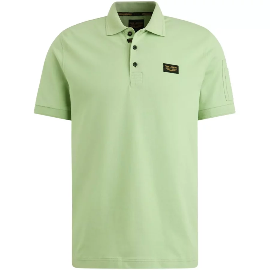 PME LEGEND-Short sleeve polo trackway polo-PPSS2504899-6258 Quiet green-GROEN