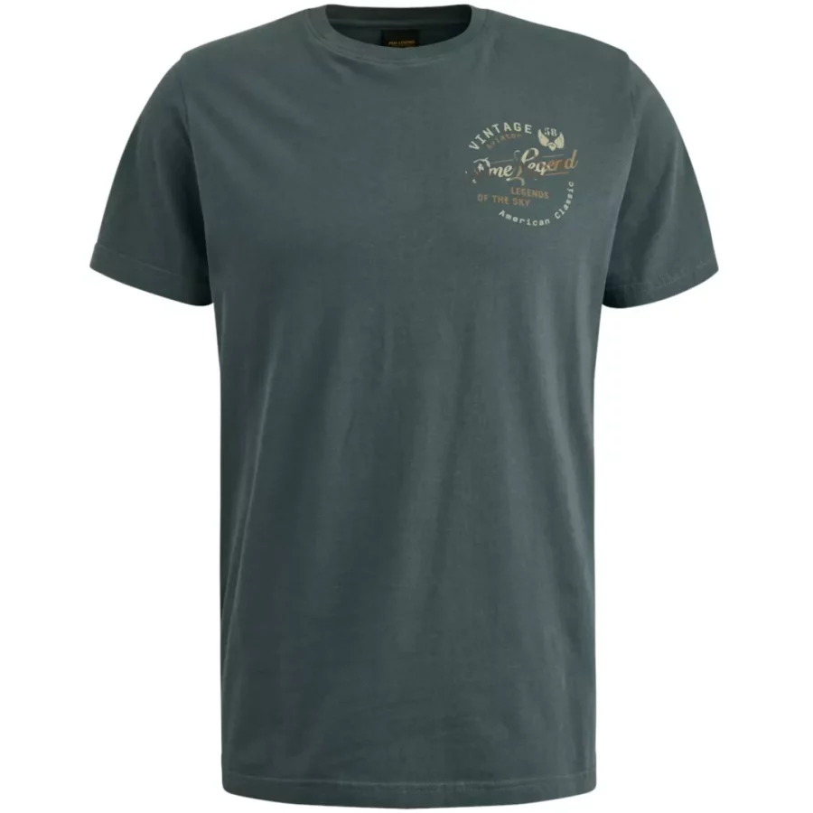 PME LEGEND-Short sleeve r-neck single jersey-PTSS2504596-9076 Dark slate-GRIJS