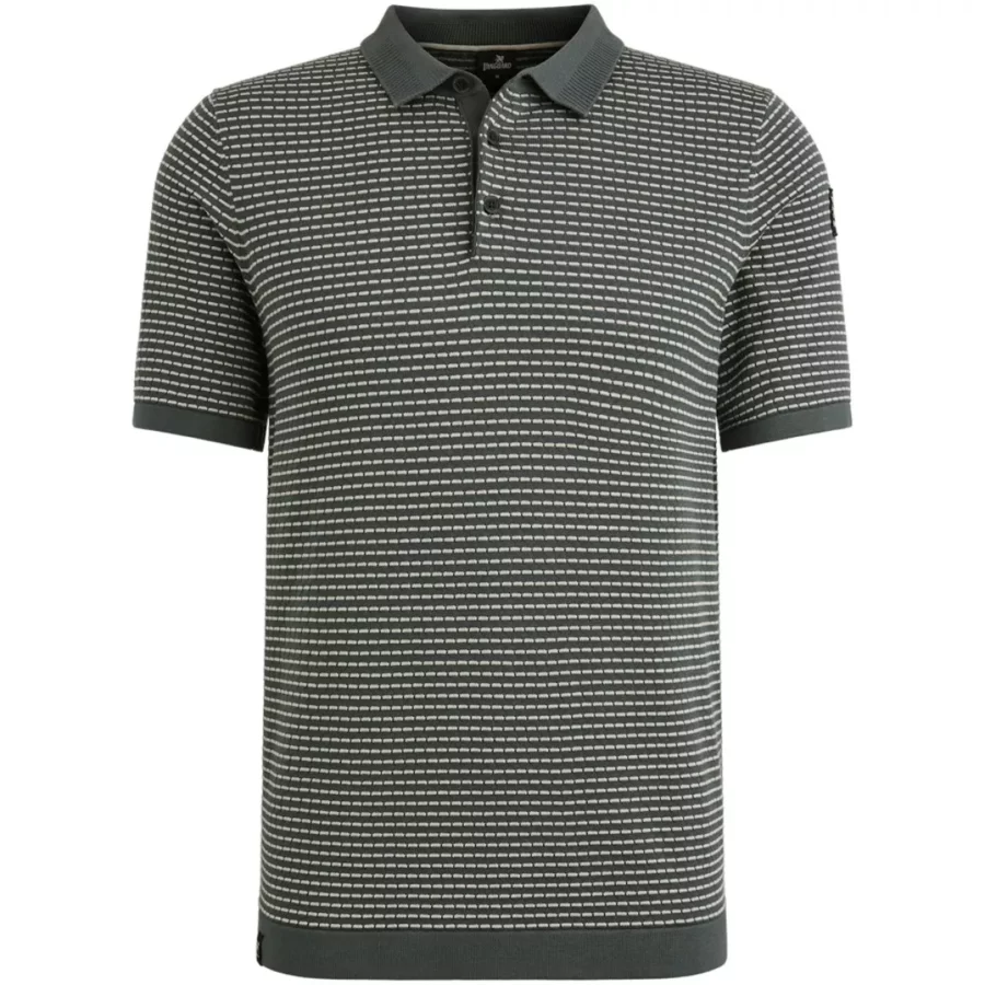 Vanguard-Short sleeve polo cotton modal-VPSS2504860-9076 Dark slate-GRIJS