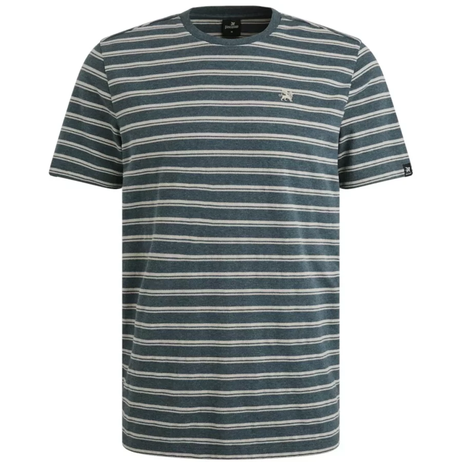 Vanguard-Short sleeve r-neck melange jersey-VTSS2504534-9076 Dark slate-GRIJS