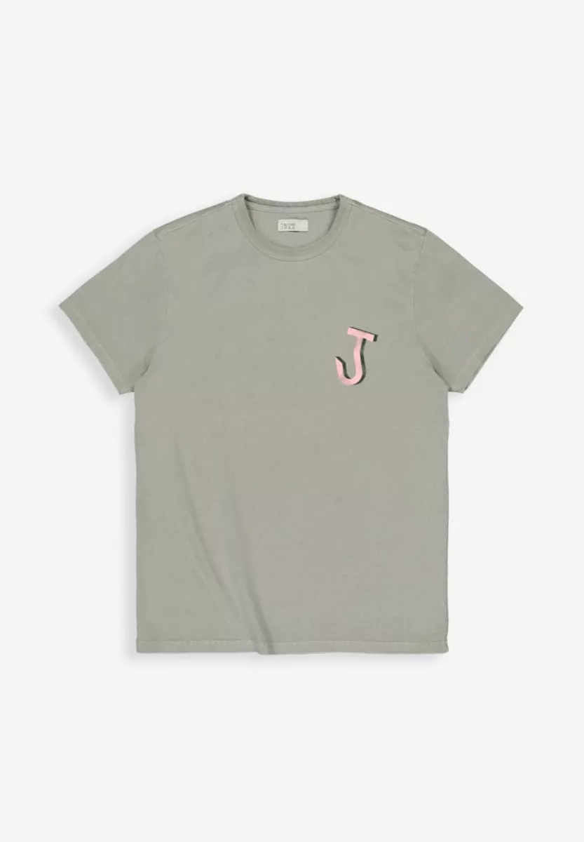 BUTCHER OF BLUE-BOB X MVG chain hook tee-M2512056-907 lt. seal grey-GRIJS