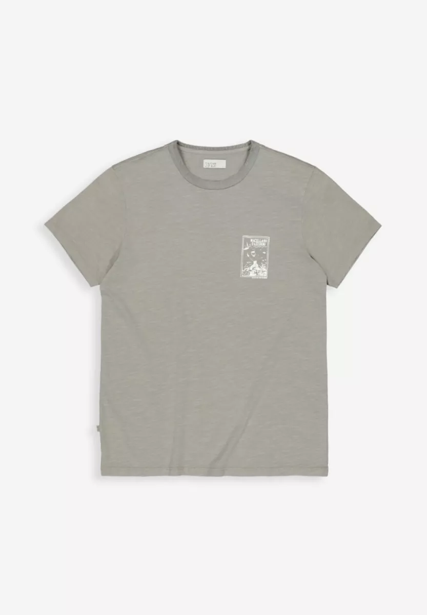 BUTCHER OF BLUE-Fresco dazzuro tee-M2512050-907 lt. seal grey-GRIJS