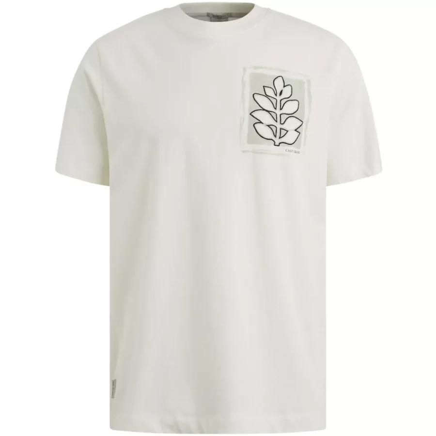 CAST IRON-Short sleeve r-neck regular fit single jersey-CTSS2505586-7002 Snow white-WIT