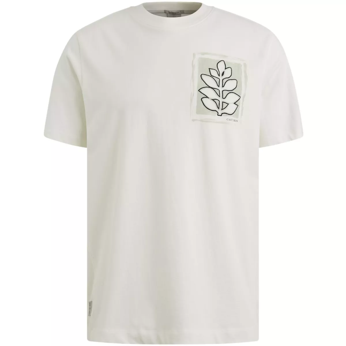 CAST IRON-Short sleeve r-neck regular fit single jersey-CTSS2505586-7002 Snow white-WIT