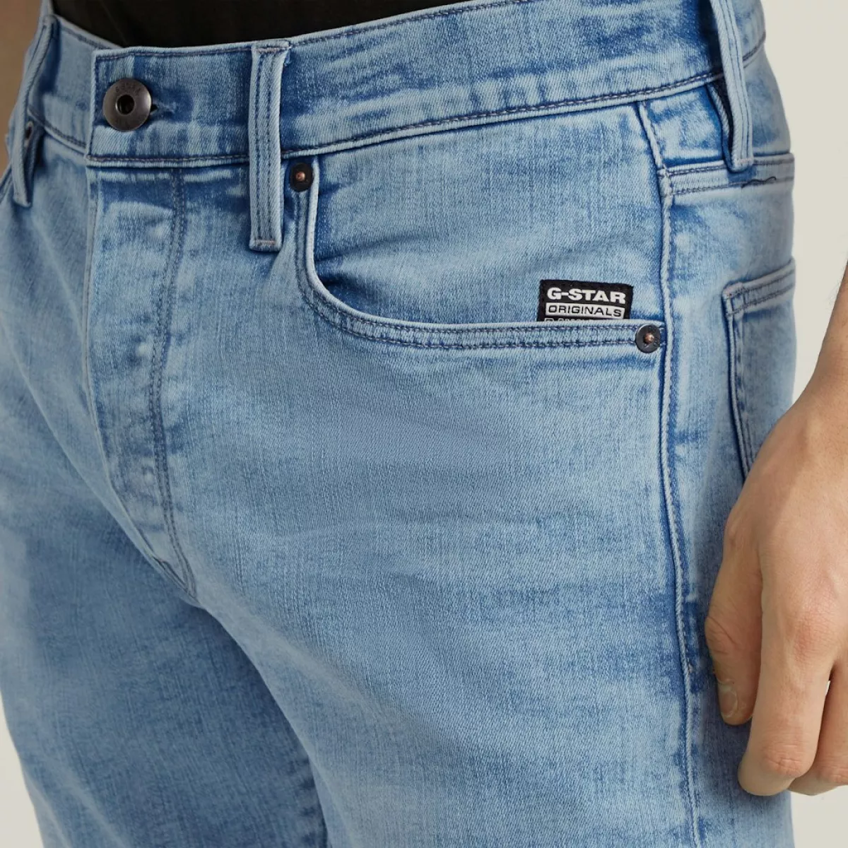 G-STAR-3301 Slim-D25742-8968-424 lt aged-LICHT DENIM
