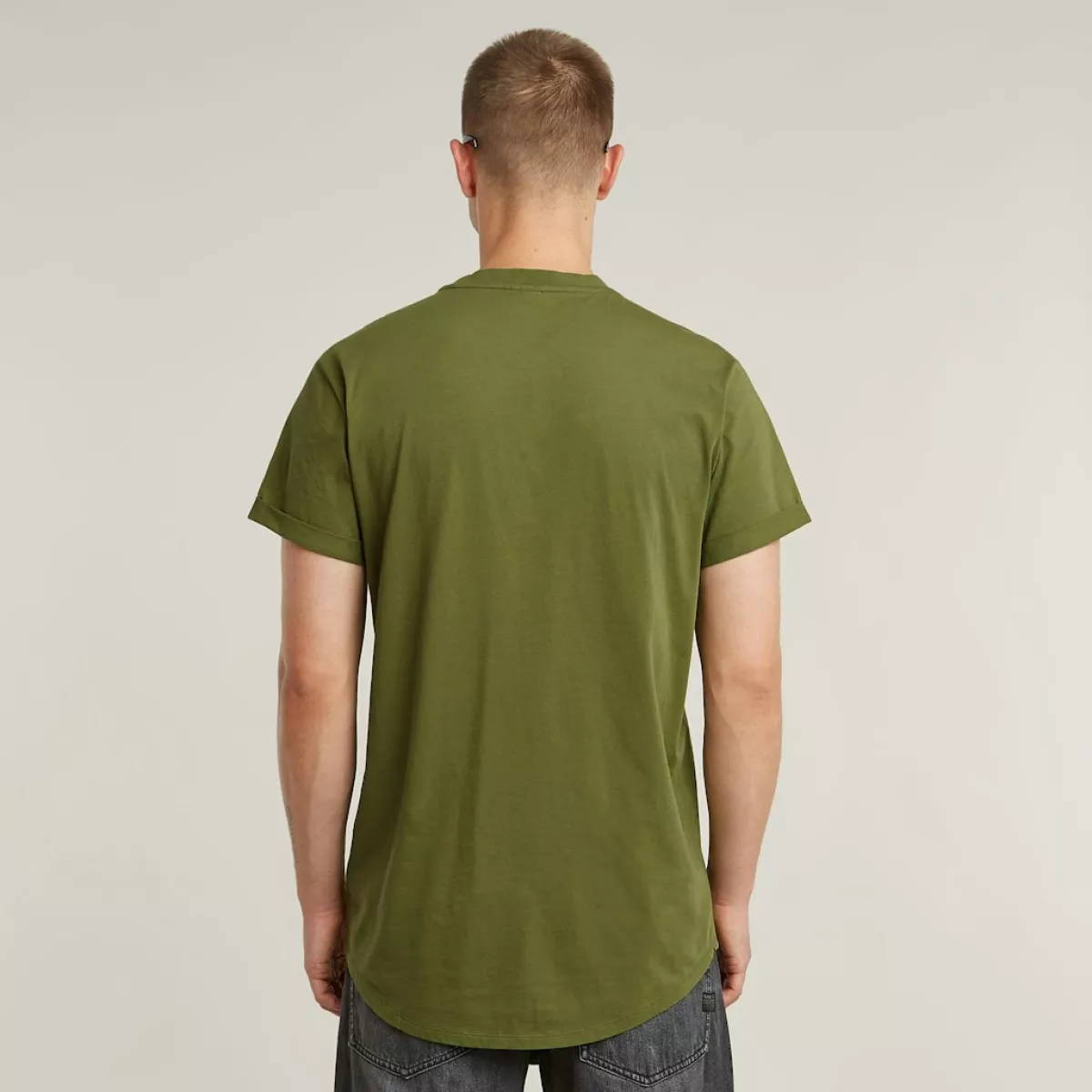 G-STAR-Lash r t-D16396-B353-G985 mayfly-LEGERGROEN