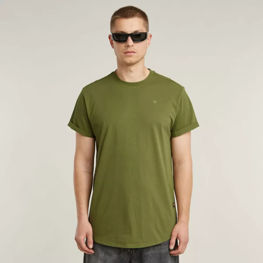 G-STAR-Lash r t-D16396-B353-G985 mayfly-LEGERGROEN
