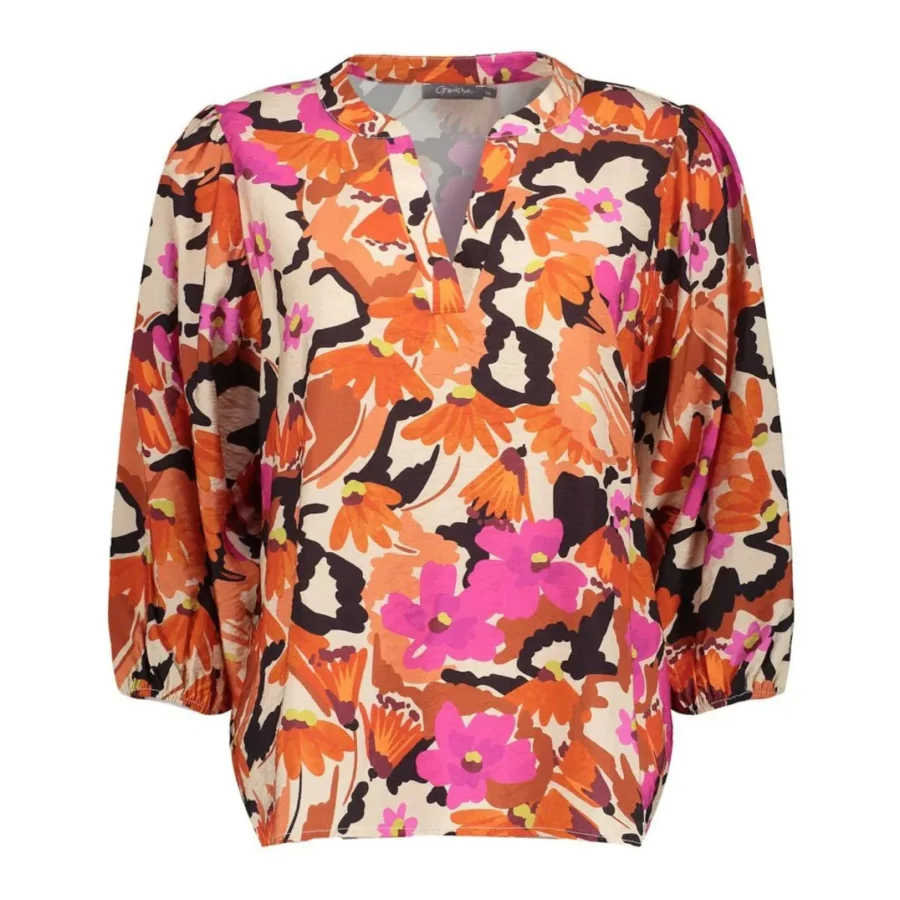 GEISHA-Blouse-53221-20-430 Cassis orange-PAARS
