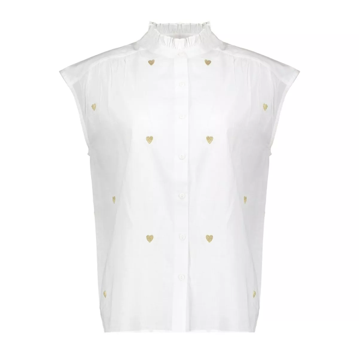 GEISHA-Blouse lurex hearts-53341-81-10 off-white/ gold-OFF WHITE