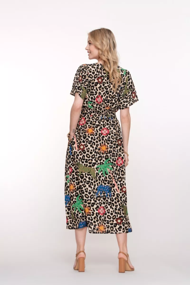 GEISHA-Dress-57348-20-720 sand/green/blue-ZAND