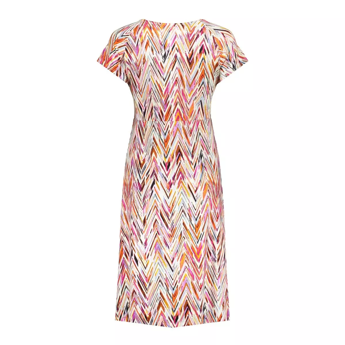 GEISHA-Dress v-neck short AOP-57366-60 JUNE-450 PR.03-25-2 r-ROOD