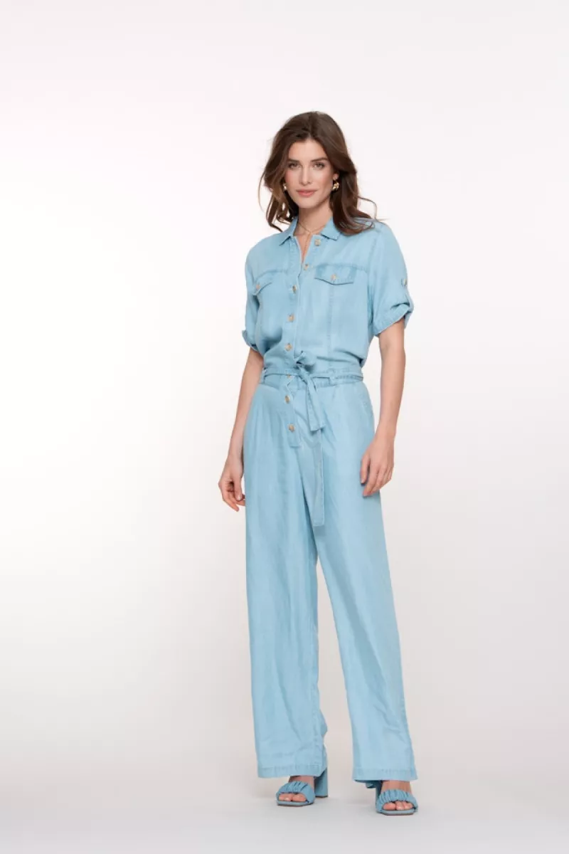 GEISHA-Jumpsuit-51330-10-809 light blue denim-LICHT DENIM
