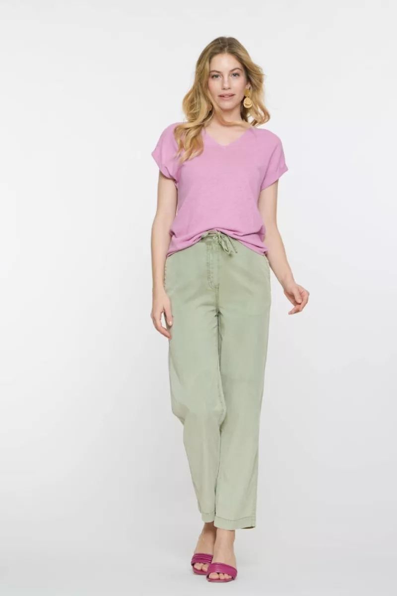 GEISHA-Pants-51021-10-549 Light army-LEGERGROEN