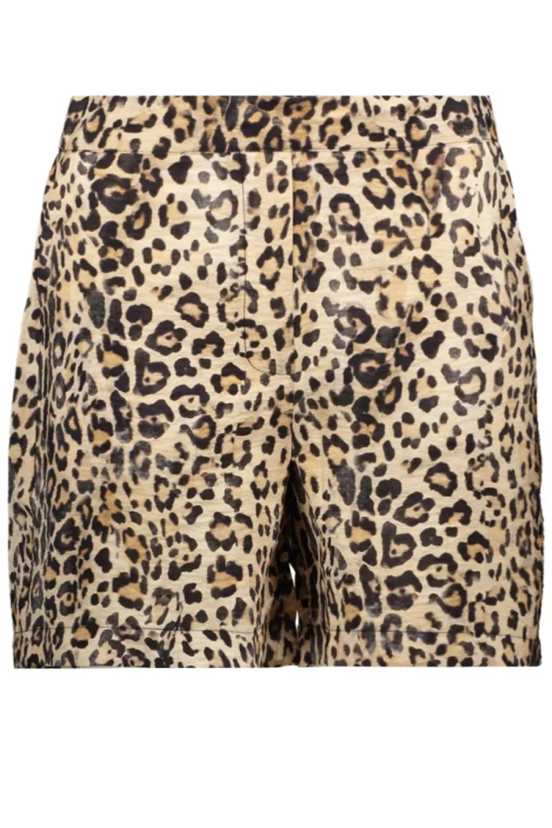 GEISHA-Shorts leopard-51245-20-720 Sand black-ZAND