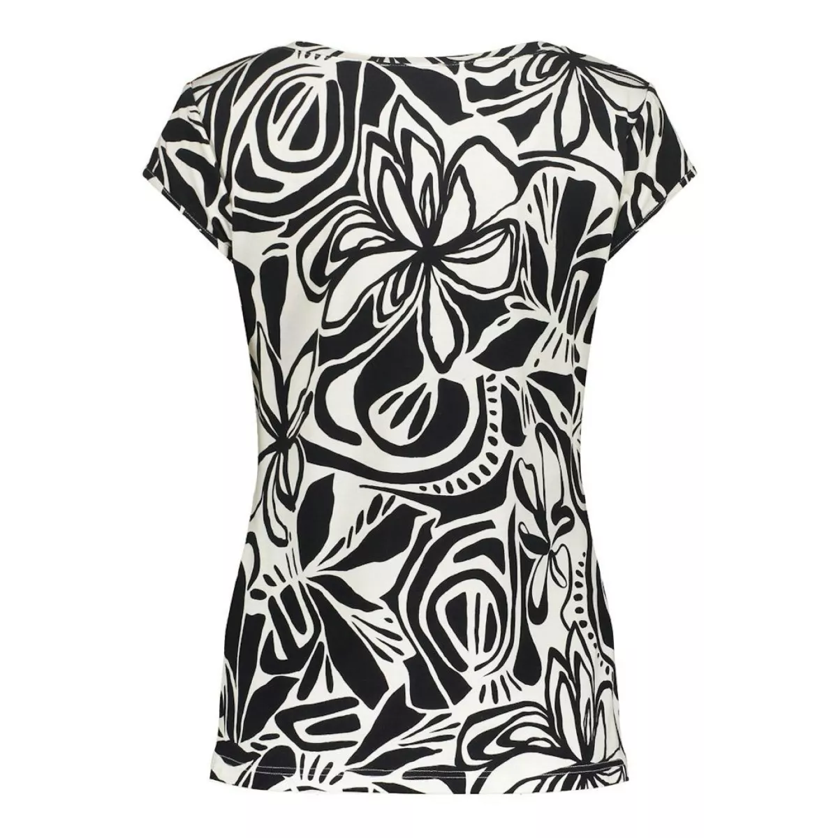 GEISHA-T-shirt round neck jersey AOP-52446-60 KATE-999 PR.07-25-2 b-ZWART