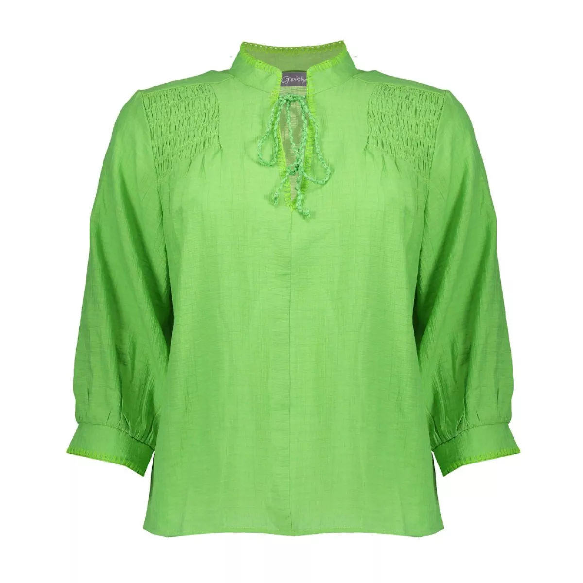 GEISHA-Top fancy stitching-53108-26-530 Green-GROEN