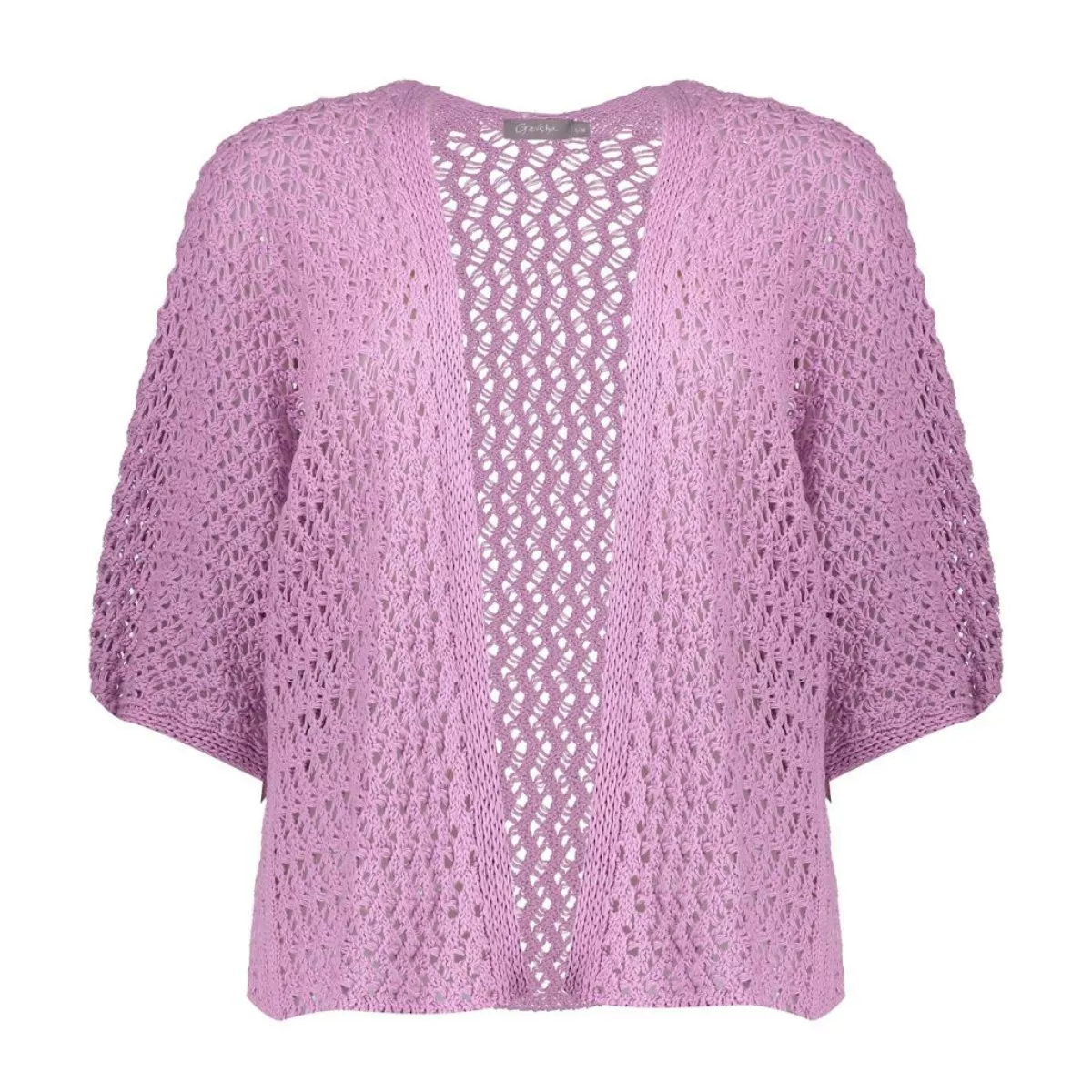 GEISHA-Vest chrochet batsleeve-54063-70-300 Lilac-LILA