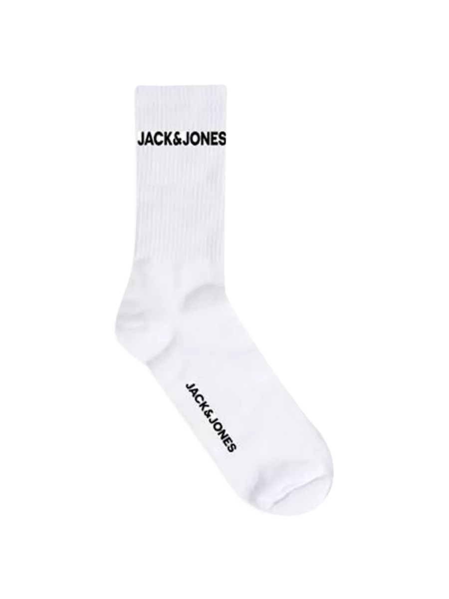 JACK & JONES-JACBASIC LOGO TENNIS SOCK 5 PACK NO-12179475-White-WIT