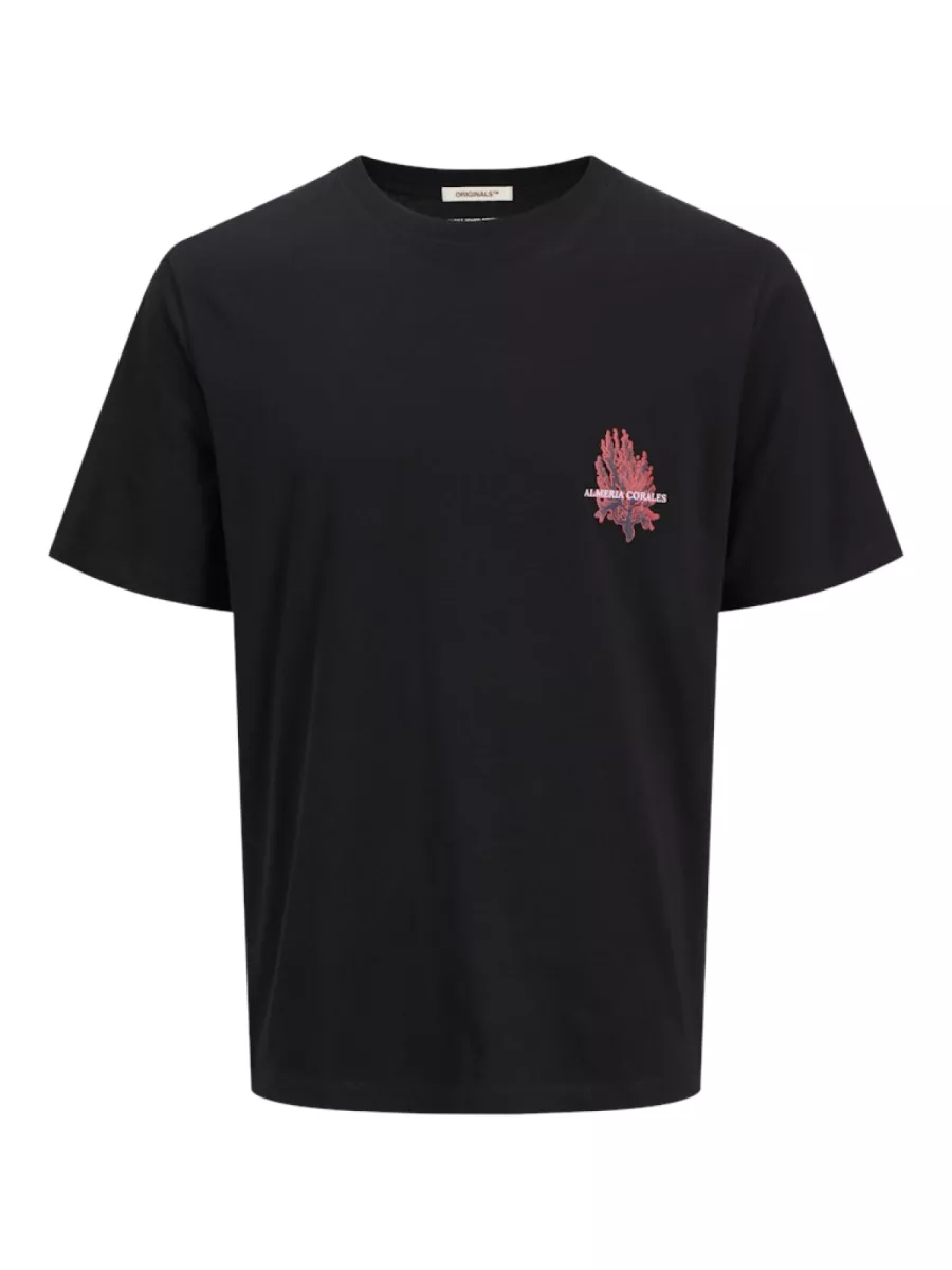 JACK & JONES-JORCANGGU ILLU TEE SS CREW NECK-12277228-Black-BLACK