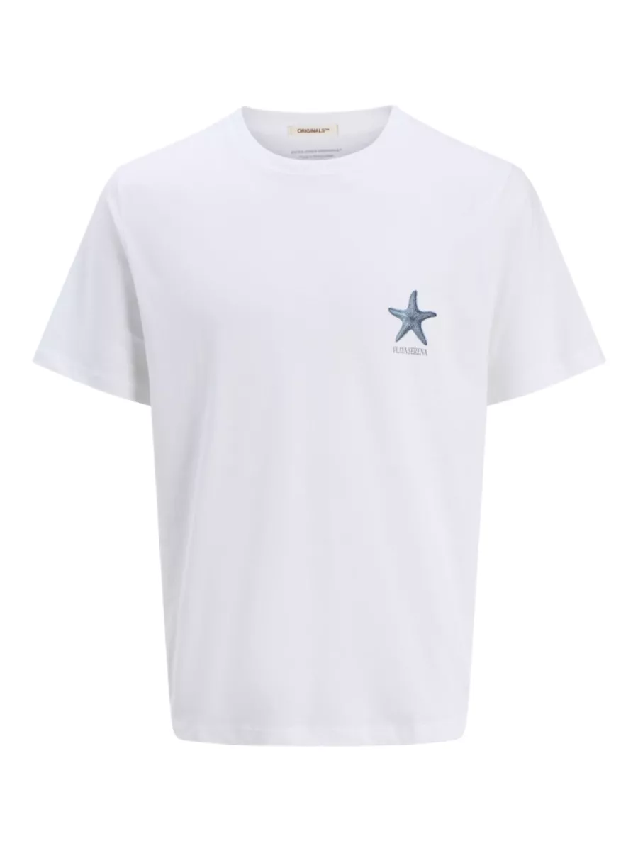 JACK & JONES-JORCANGGU ILLU TEE SS CREW NECK-12277228-Bright white-WIT