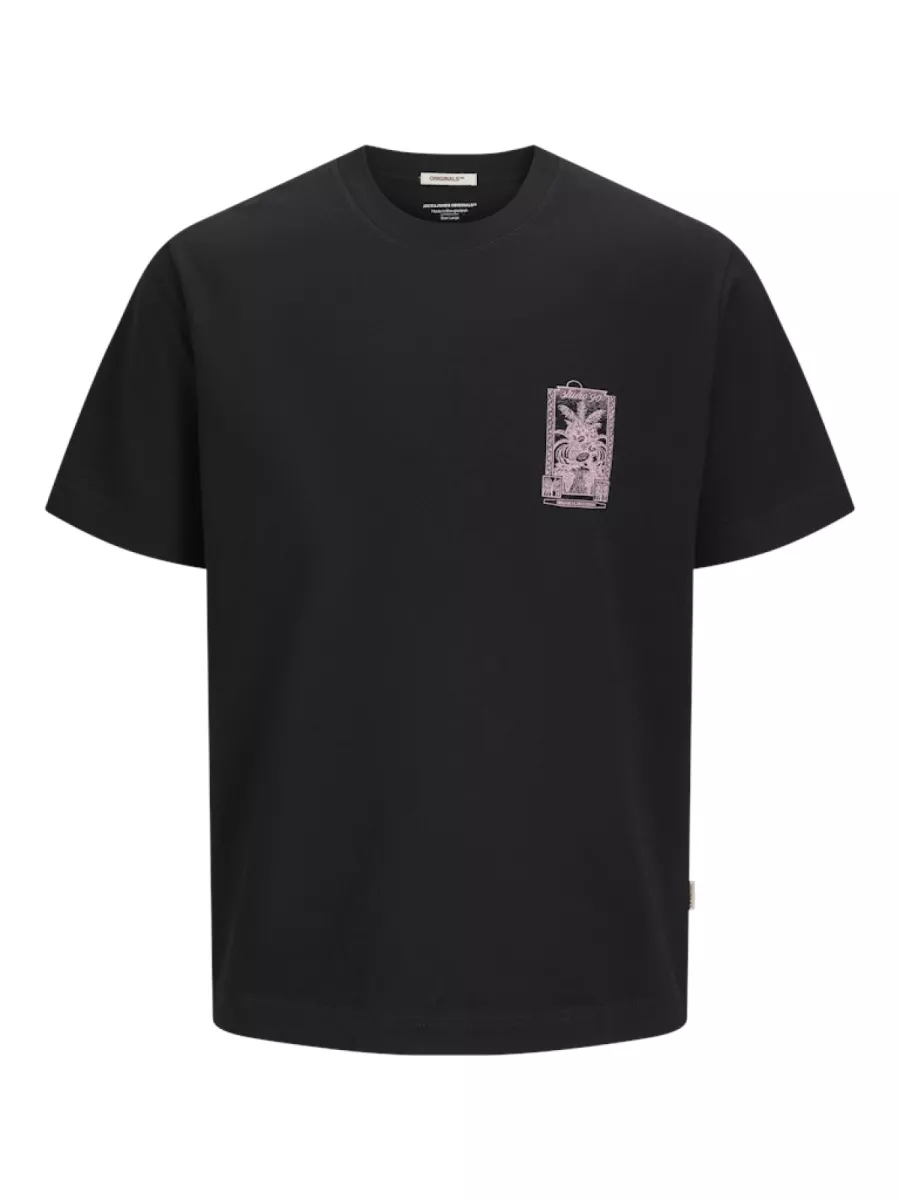 JACK & JONES-JORHYDRA BACK TEE SS CREW NECK SE25-12277569-Black-BLACK