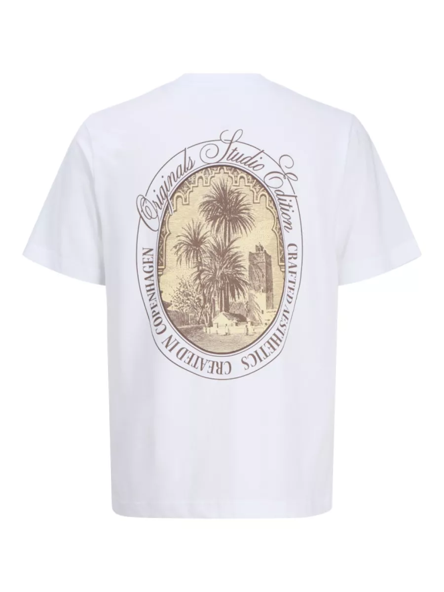 JACK & JONES-JORHYDRA BACK TEE SS CREW NECK SE25-12277569-Bright white-WIT