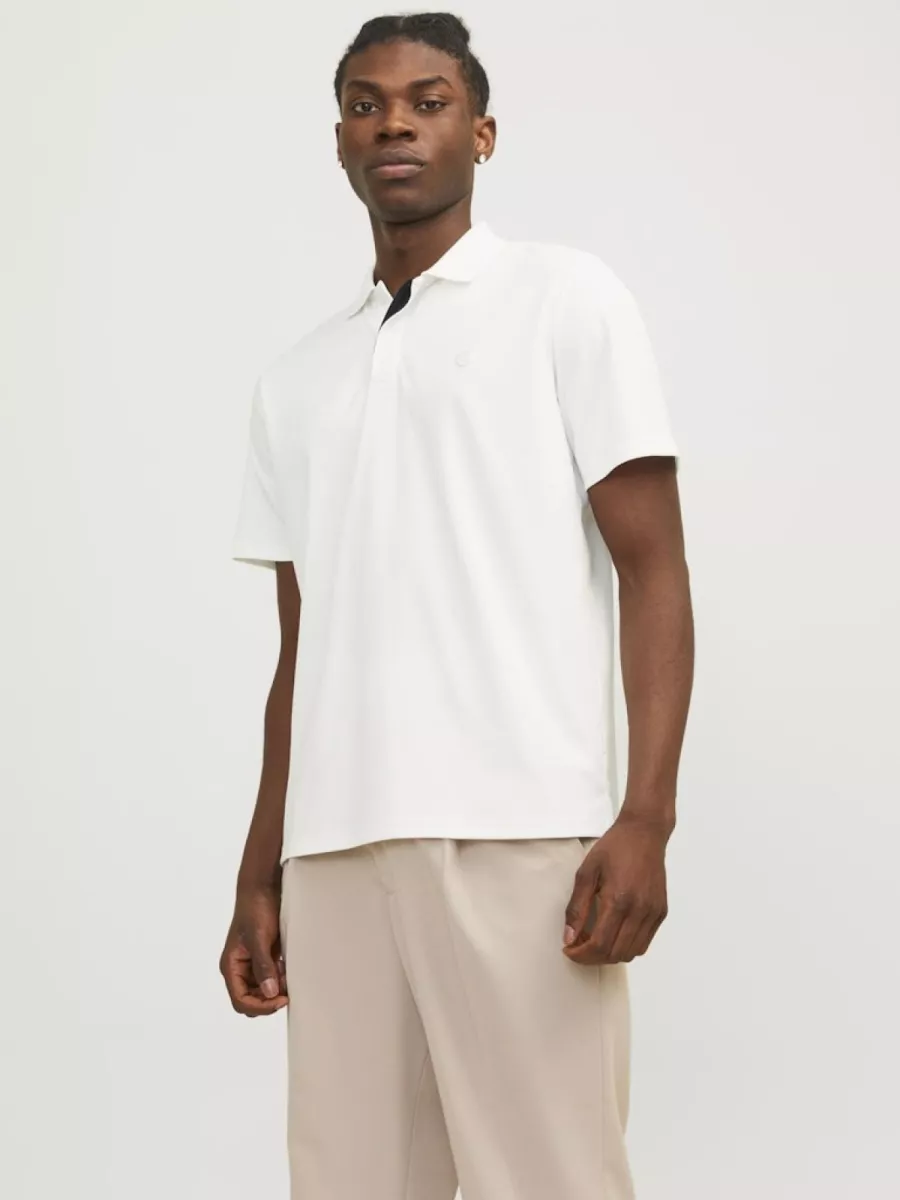 JACK & JONES-JPRCCRODNEY SS POLO SN-12251180-Cloud dancer-CREME