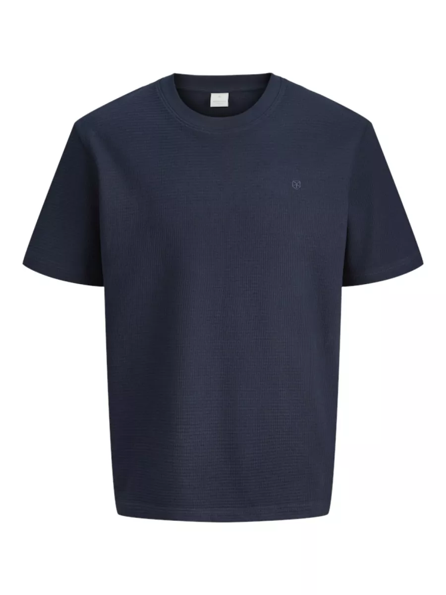JACK & JONES-JPRLACH SS TEE STYD SS25-12286293-Blue nights-BLUE