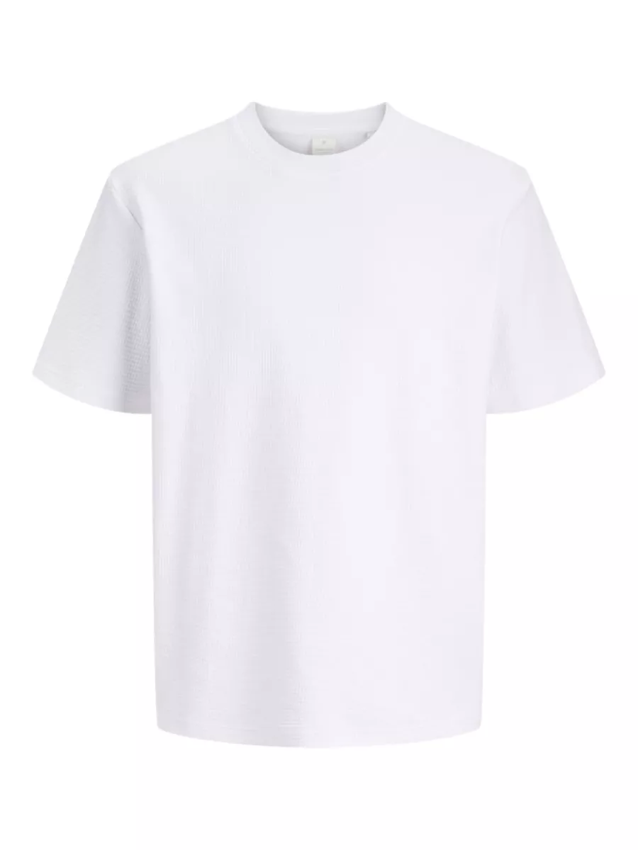 JACK & JONES-JPRLACH SS TEE STYD SS25-12286293-Bright white-WIT
